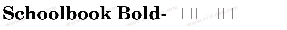 Schoolbook Bold字体转换